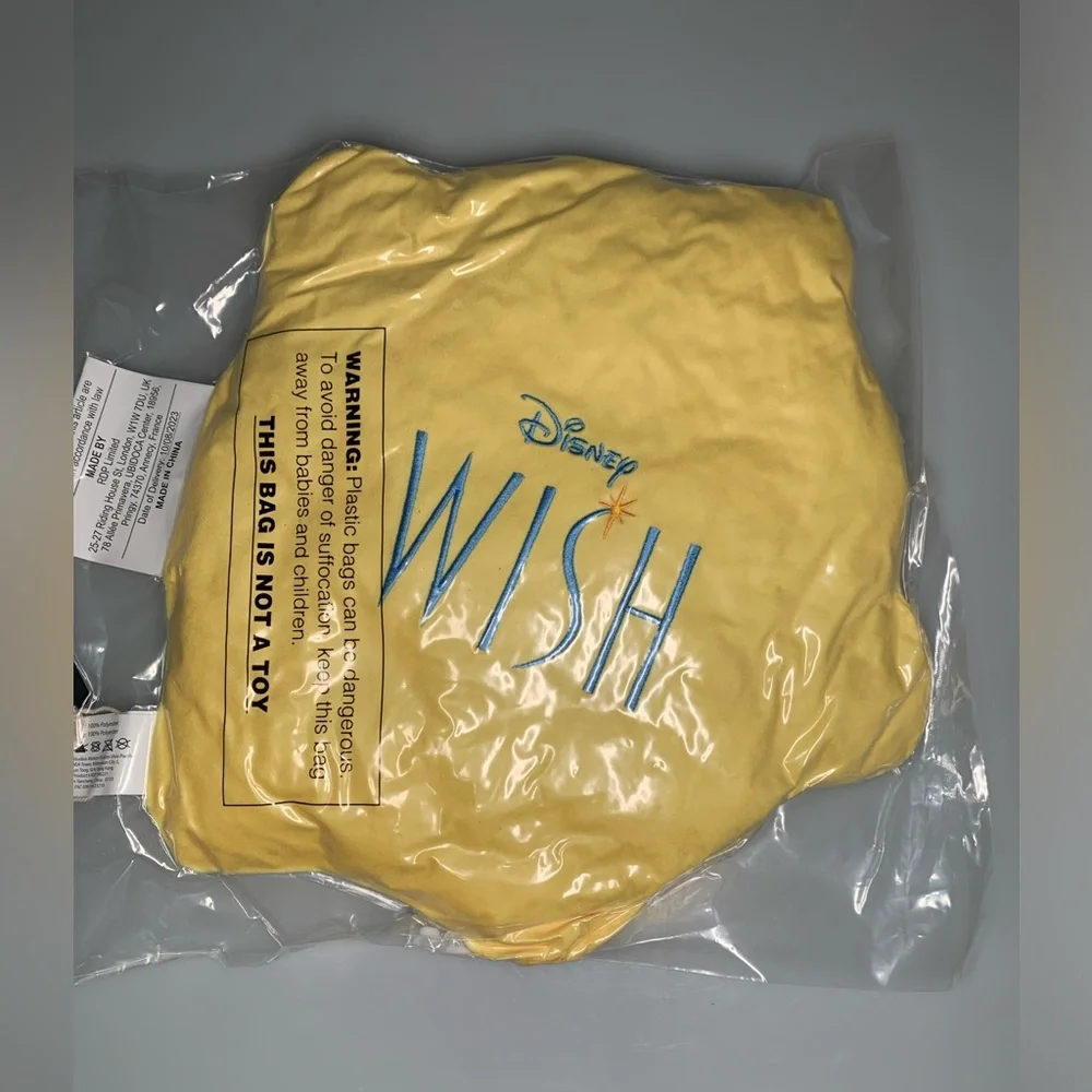 Disney Wish Yellow Star 12” Plush Pillow NWT